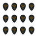 Clayton Black Raven Small Teardrop Guitar Picks (0.63mm) - 12pk (CLABST63) - Gsus4