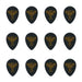 Clayton Black Raven Small Teardrop Guitar Picks (0.80mm) - 12pk (CLABST80) - Gsus4