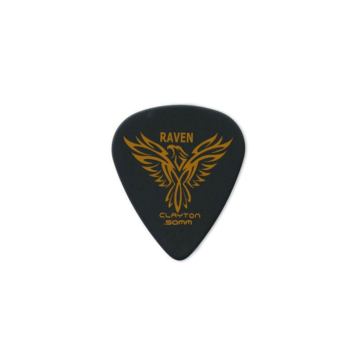 Clayton Black Raven Standard Guitar Picks (0.50mm) - 12pk (CLABS50) - Gsus4