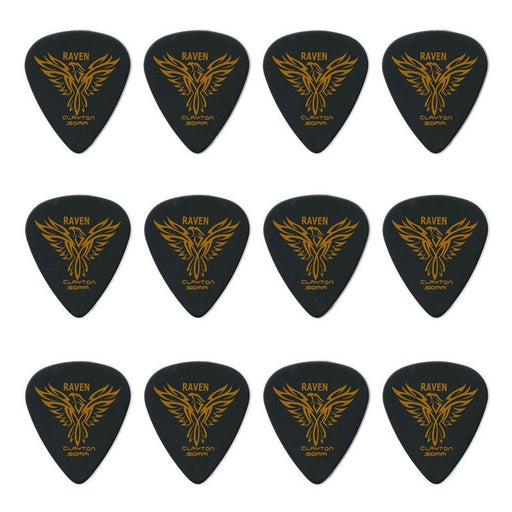 Clayton Black Raven Standard Guitar Picks (0.50mm) - 12pk (CLABS50) - Gsus4