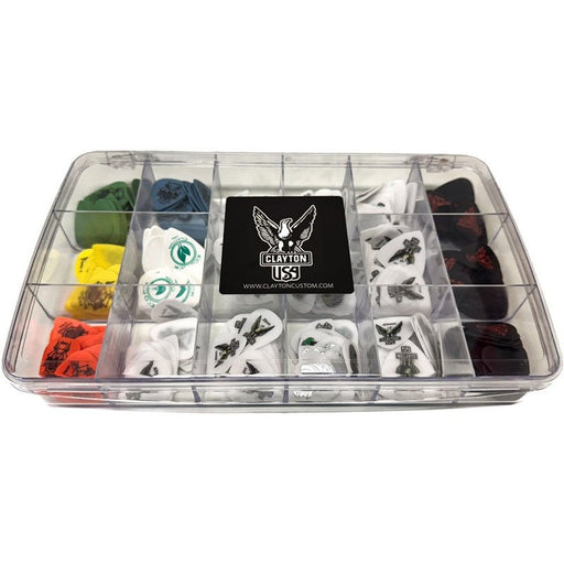 Clayton Counter Display Box Asst Sizes & Styles Guitar Picks - 432pk (CLAPROPD) - Gsus4