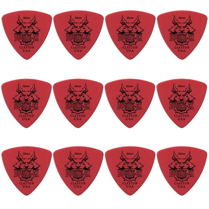 Clayton Duraplex Rounded Triangle Guitar Picks (0.50mm) - 12pk (CLADXRT50) - Gsus4