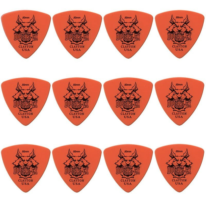 Clayton Duraplex Rounded Triangle Guitar Picks (0.60mm) - 12pk (CLADXRT60) - Gsus4