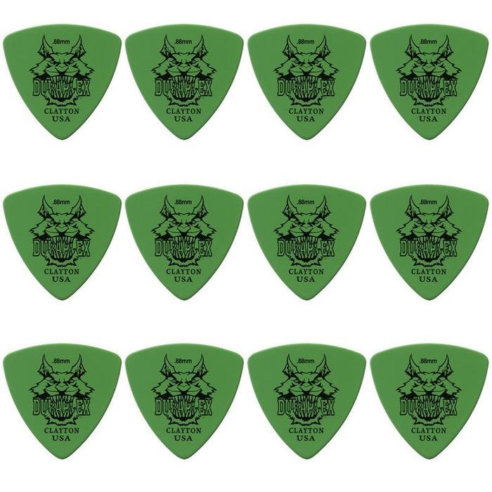 Clayton Duraplex Rounded Triangle Guitar Picks (0.88mm) - 12pk (CLADXRT88) - Gsus4