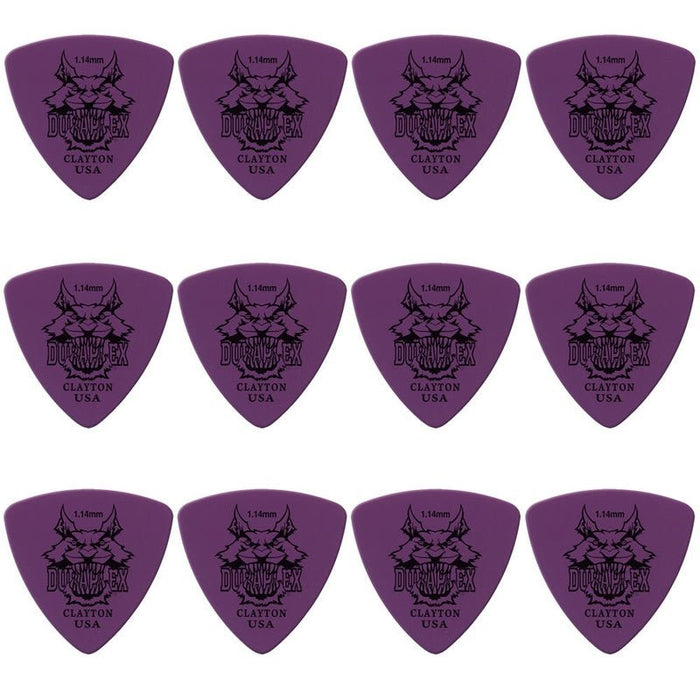 Clayton Duraplex Rounded Triangle Guitar Picks (1.14mm) - 12pk (CLADXRT114) - Gsus4