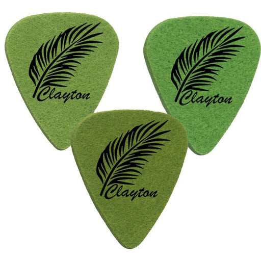 Clayton Felt Ukulele Picks with Leaf Design - 3pk (CLAUKL3) - Gsus4