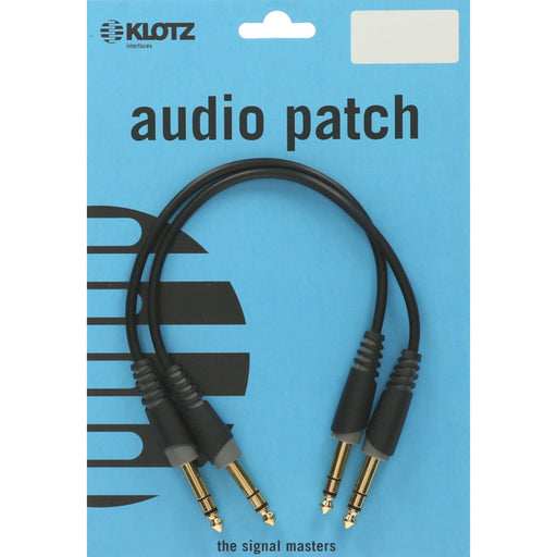 Klotz AB-JJ0030 Balanced TRS Patch Cables 30cm Straight / Straight 2 Pack