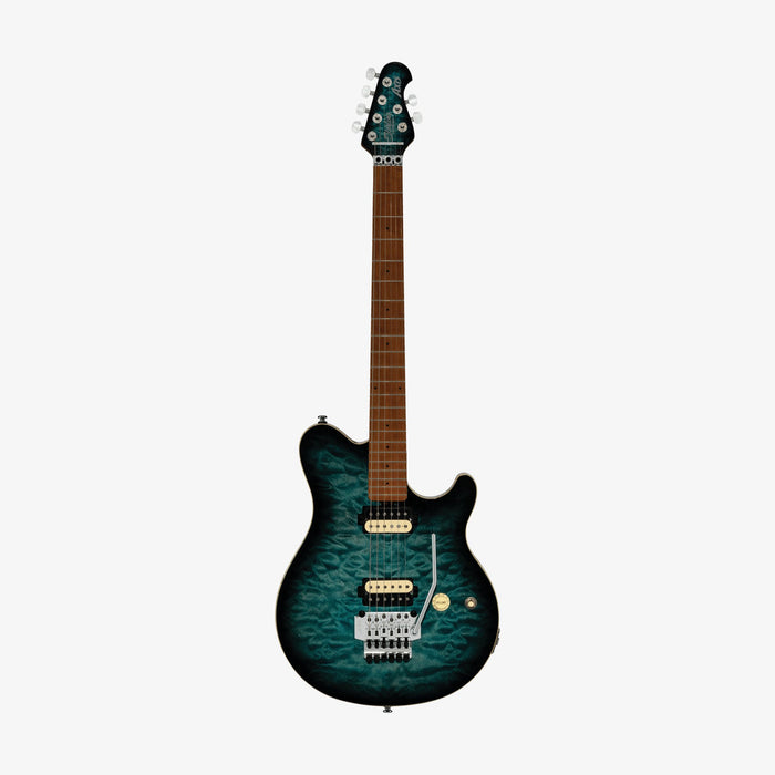 Sterling by Music Man AX50QM-YUB-M2 Axis AX50 Quilt Maple Electric Guitar - Yucatan Blue