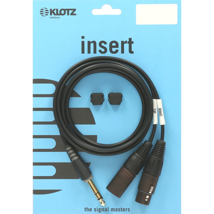 Klotz AY1X-0300 Jack to Dual XLR Insert Cable Neutrik 3m