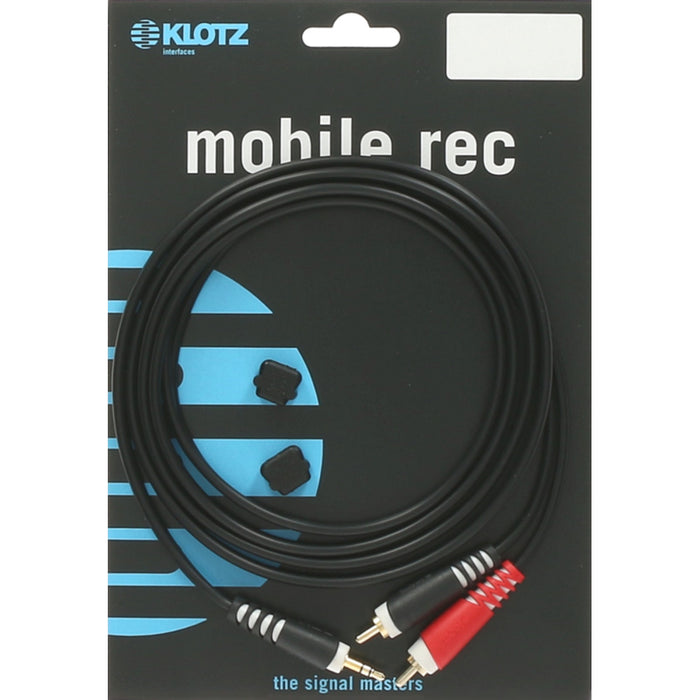 Klotz AY7-0300 Mini Jack to Dual RCA Y Cable Gold Contacts 3m