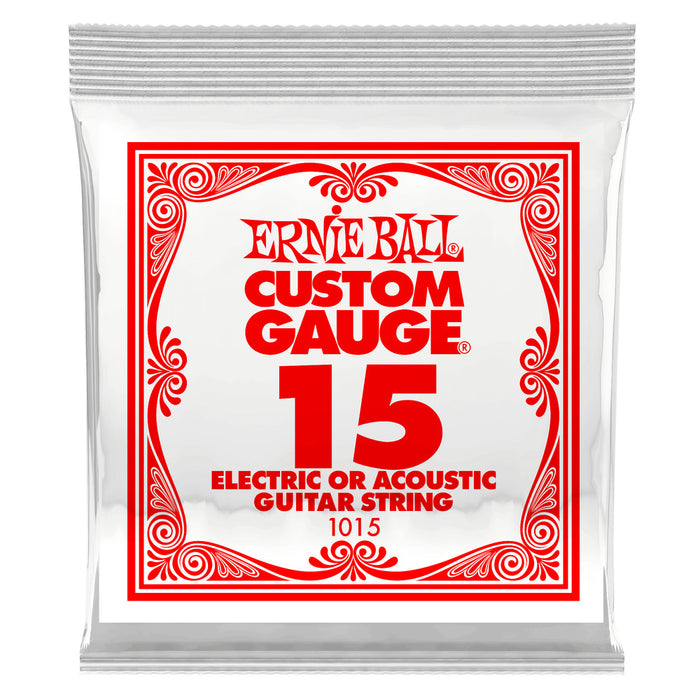 Ernie Ball P01015 Single Strings (Plain) .015