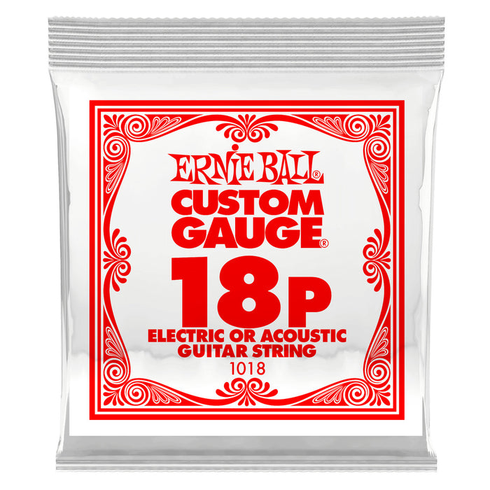 Ernie Ball P01018 Single Strings (Plain) .018
