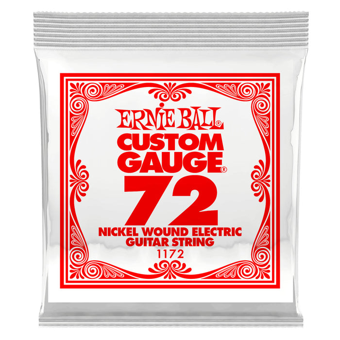 Ernie Ball P01172 Nickel Wound Single Strings .072