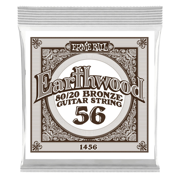 Ernie Ball P01456 .056 Earthwood 80/20 Bronze Acoustic Guitar Strings 6 Pack