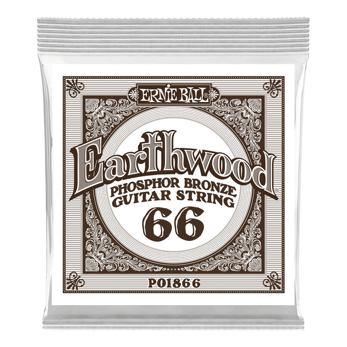 Ernie Ball P01866 Single-Earthwood Phosphor Bronze .066