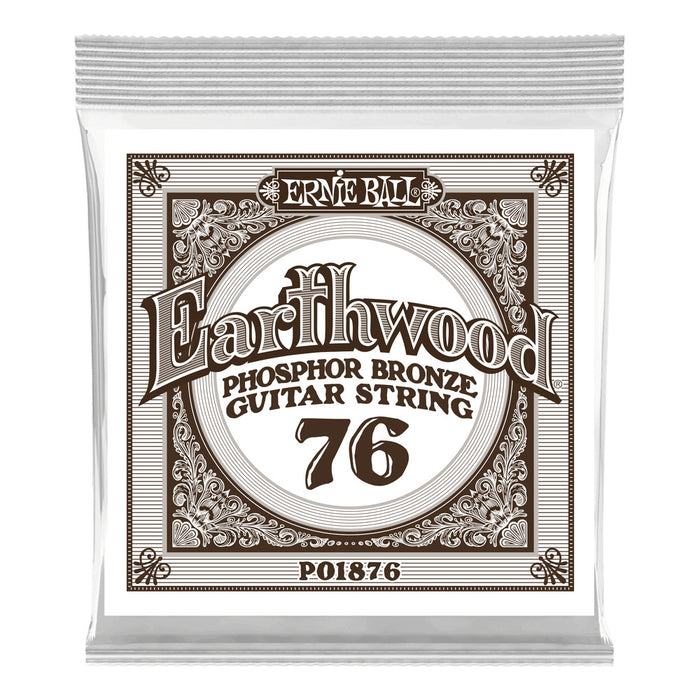 Ernie Ball P01876 .076 Earthwood Phosphor Bronze Acoustic Guitar Strings 3 Pack