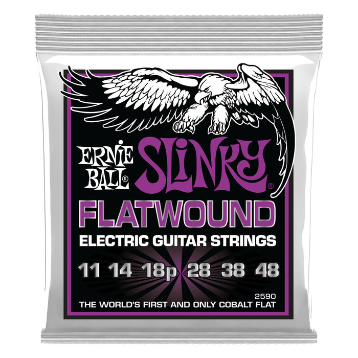 Ernie Ball P02590 Power Slinky Cobalt Electric Flatwound Guitar Strings 11-48 Gauge