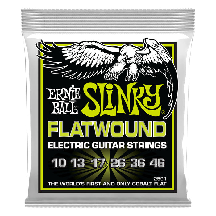 Ernie Ball P02591 Regular Slinky Cobalt Flatwound Electric Guitar Strings 10-46 Gauge