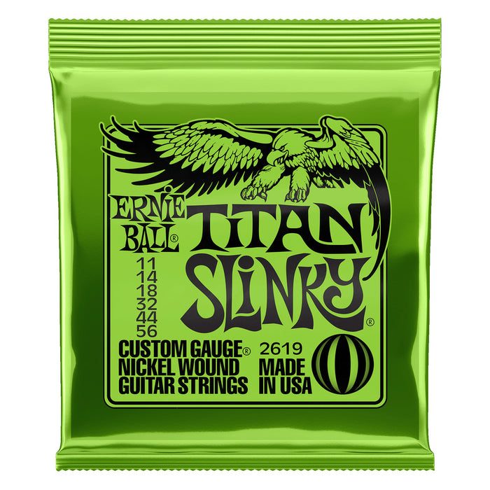Ernie Ball P02619 Titan Slinky Nickel Wound Electric Guitar Strings 11-56 Gauge