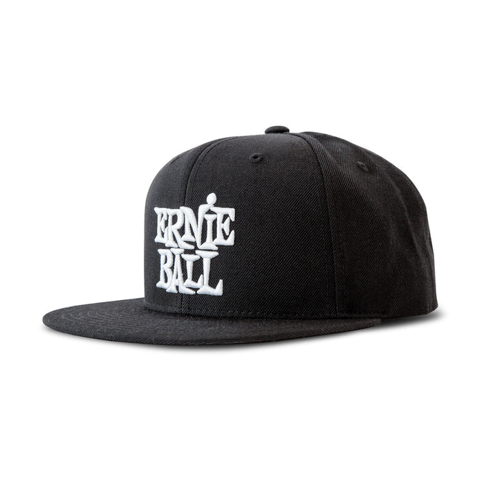 Ernie Ball P04154 Black with White Stacked Ernie Ball Logo Hat