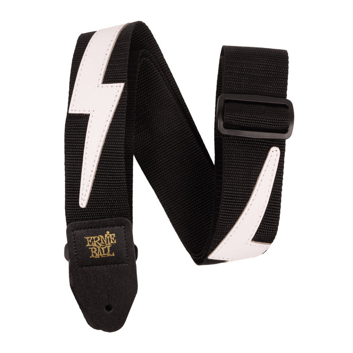 Ernie Ball P05399 Premium Guitar Strap/Bass Strap - White Lightning
