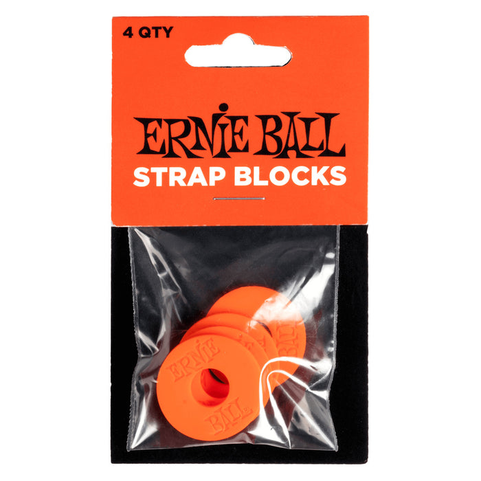 Ernie Ball P05620 Strap Blocks - Red - 4 Pack