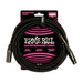 Ernie Ball P06392 Braided XLR Microphone Cable Male/Female 20ft - Black