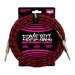 Ernie Ball P06396 Braided Instrument Cable Straight/Straight 18ft - Red/Black