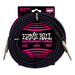 Ernie Ball P06397 Braided Instrument Cable Straight/Straight 25ft - Purple/Black