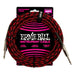 Ernie Ball P06398 Braided Instrument Cable Straight Straight 25ft - Red/Black