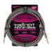 Ernie Ball P06429 Braided Instrument Cable Straight/Straight 10ft - Silver Fox