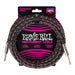 Ernie Ball P06431 Braided Instrument Cable Straight/Straight 18ft - Purple Python