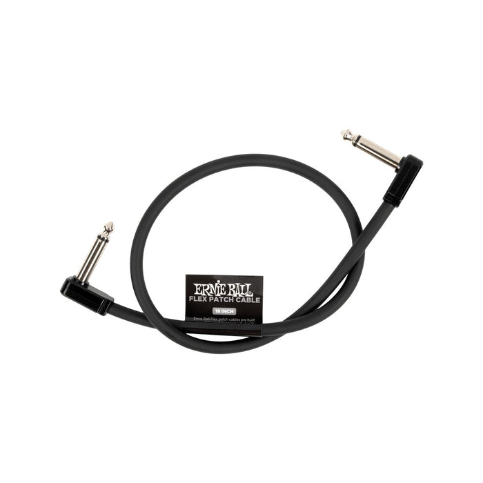 Ernie Ball P06441 Flex Patch Cable 18in - Black - Single