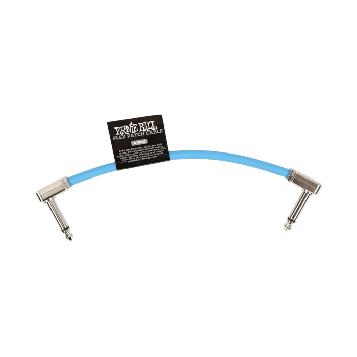 Ernie Ball P06455 Flex Patch Cable 6in - Blue - Single