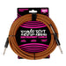 Ernie Ball P06469 Braided Instrument Cable Straight/Straight 18ft - Pumpkin Pie
