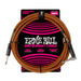 Ernie Ball P06470 Braided Instrument Cable Straight/Angle 10ft - Pumpkin Pie