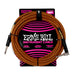 Ernie Ball P06471 Braided Instrument Cable Straight/Angle 18ft - Pumpkin Pie