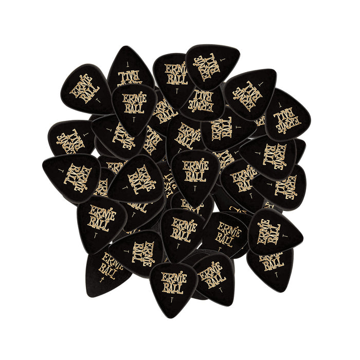 Ernie Ball P09104 Cellulose Guitar Picks - Thin Black - 144 Pack