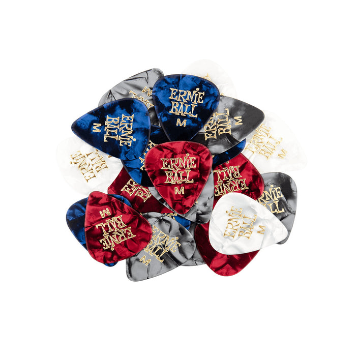 Ernie Ball P09119 Cellulose Guitar Picks - Medium Assorted Colors Pearloid - 144 Pack