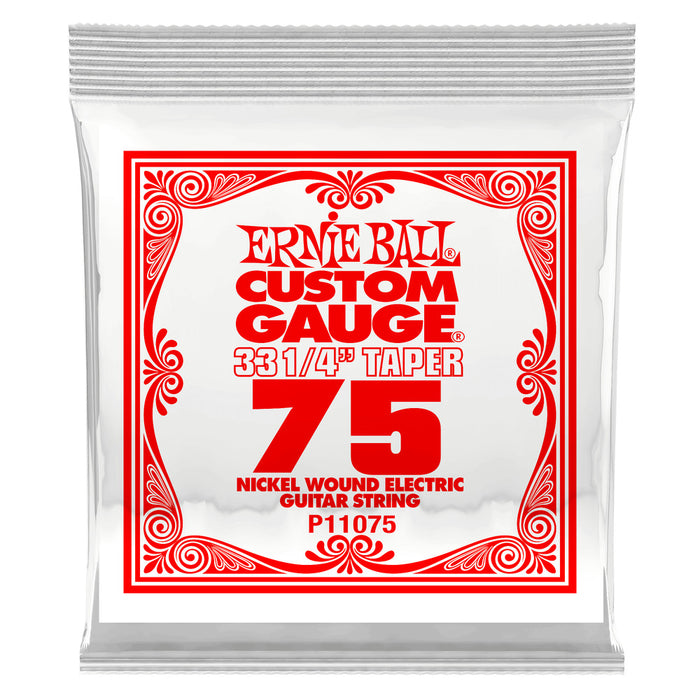 Ernie Ball P11075 .075 Extra Long Nickel Wound Electric Guitar Strings 3 pack
