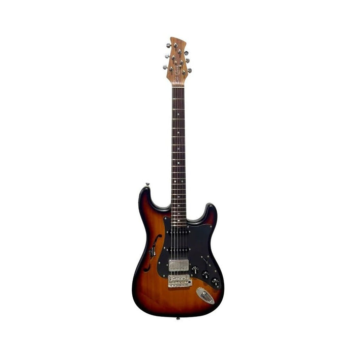 Cole Clark Hollow Baby HSS Blackwood Plate SUNB188 Electric Guitar - Sunburst