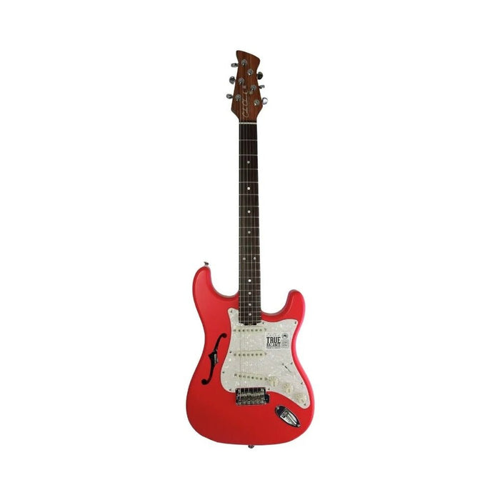 Cole Clark Hollow Baby SSS MOP Pickguard Electric Guitar - Red