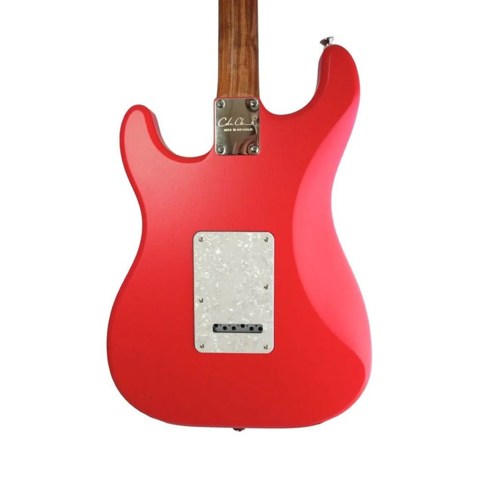 Cole Clark Hollow Baby SSS MOP Pickguard Electric Guitar - Red