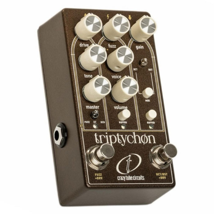 Crazy Tube Circuits Triptychon Fuzz, Octave, Boost & Amp Drive (PRE-ORDER, ships early July) (CTC-Triptychon) - Gsus4