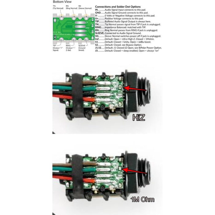 Creation Audio Labs | Ai1 Redeemer Buffer | All - in - one Jack mount Buffer Installation Kit | For Guitars & Passive Volume Pedals Mod (Ai1 - HiZ - Unity) - Gsus4