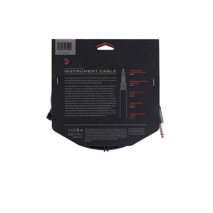 D'Addario American Stage Dual Right Angle Instrument Cable (15ft) (PW-AMSGRR-15) - Gsus4