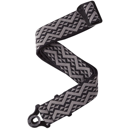 D'Addario Auto Lock Padded Guitar Strap (Black Geometric Pattern) (50BAL03) - Gsus4