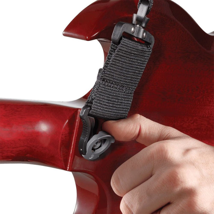 D'Addario Auto Lock Swivel Guitar Strap (Black) (PWSALSV00) - Gsus4