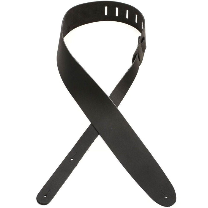 D'Addario Basic Classic Leather Guitar Strap (Black) (25BL00) - Gsus4