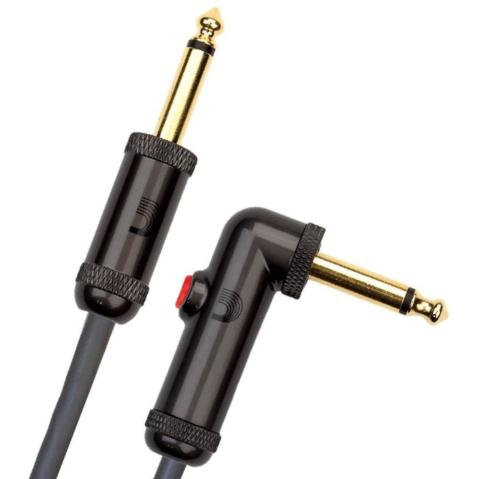 D'Addario Circuit Breaker ST to RA Instrument Cable w/ Latching Switch (10ft) (PW-AGLRA-10) - Gsus4